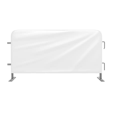 Angry Bull Barricades Heavy Duty Barricade Jacket Covers, Heavy duty rip-stop vinyl, 44 in. Height, 102 in. Length, White AB-JACKET-AC85-WH
